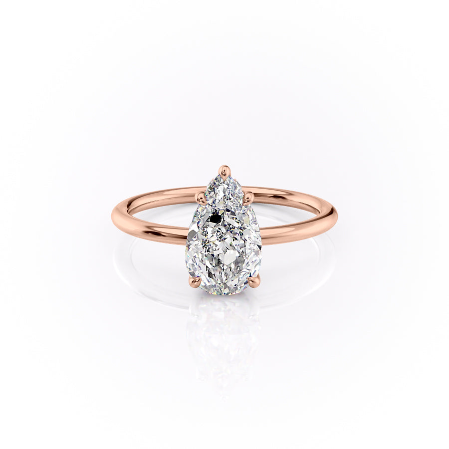 The Sandra Set With A 2 Carat Pear Moissanite