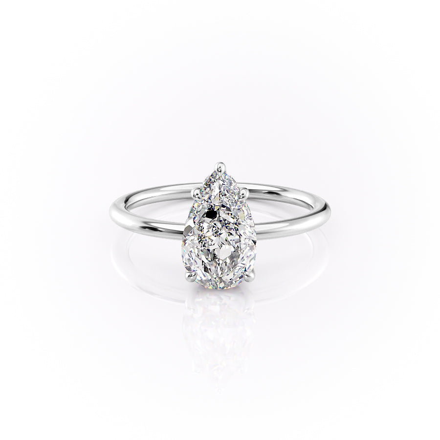 The Sandra Set With A 2 Carat Pear Lab Diamond