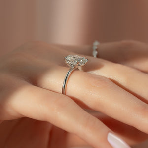 The Sandra Set With A 1 Carat Pear Lab Diamond