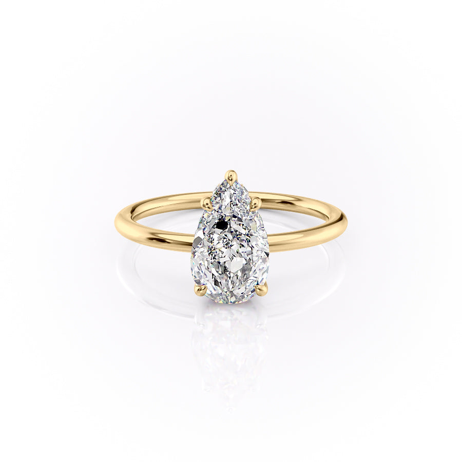 The Sandra Set With A 2 Carat Pear Lab Diamond