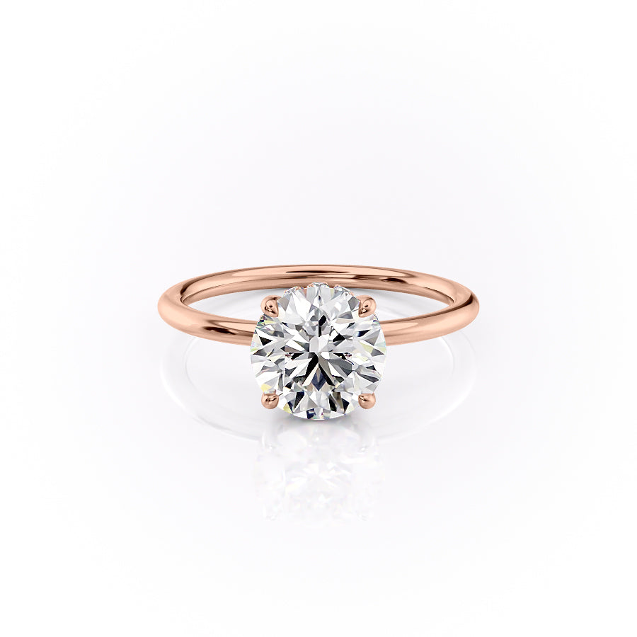 The Sandra Set With A 3 Carat Round Moissanite