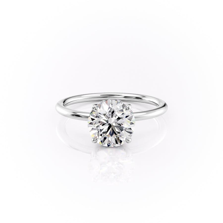 The Sandra Set With A 1 Carat Round Moissanite