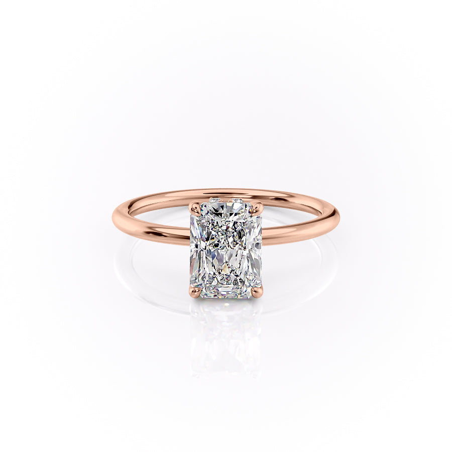 The Sandra Set With A 4 Carat Radiant Moissanite