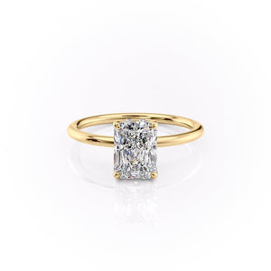 The Sandra Set With A 3 Carat Radiant Moissanite