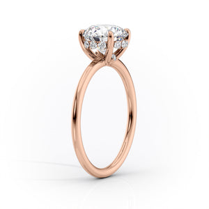The Sandra Set With A 1 Carat Elongated Cushion Lab Diamond
