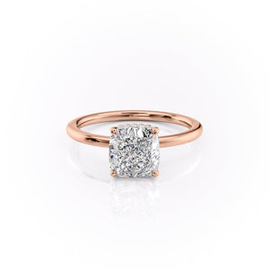 The Margot Set With A 4 Carat Cushion Moissanite