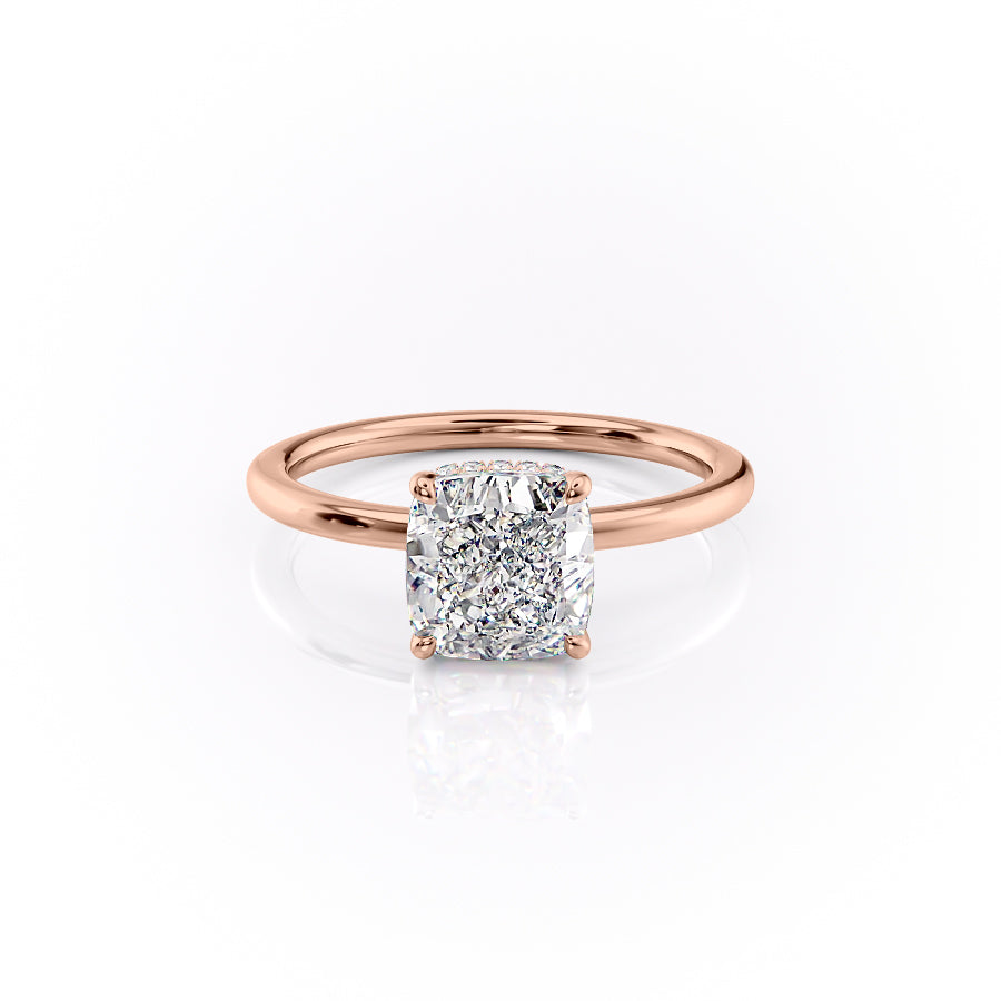 The Margot Set With A 1.5 Carat Cushion Lab Diamond