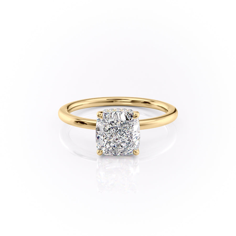 The Margot Set With A 3 Carat Cushion Lab Diamond