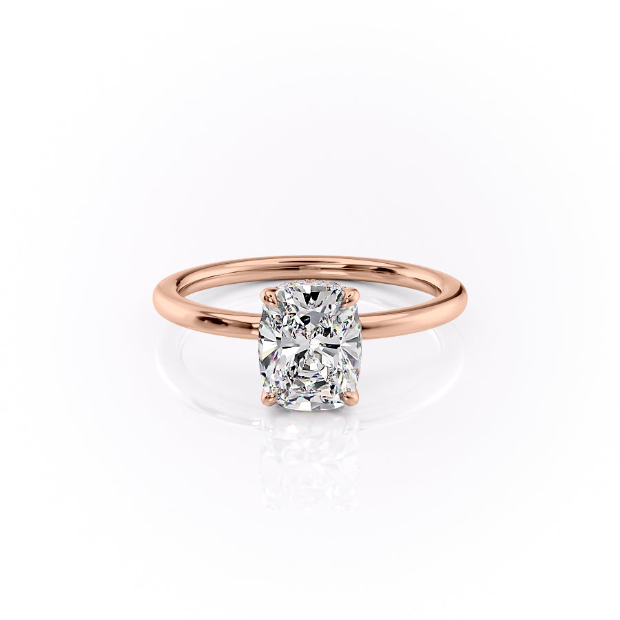 The Margot Set With A 1 Carat Elongated Cushion Lab Diamond