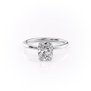 The Margot Set With A 3 Carat Elongated Cushion Moissanite