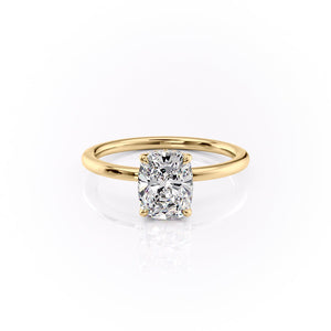 The Margot Set With A 1.5 Carat Elongated Cushion Lab Diamond
