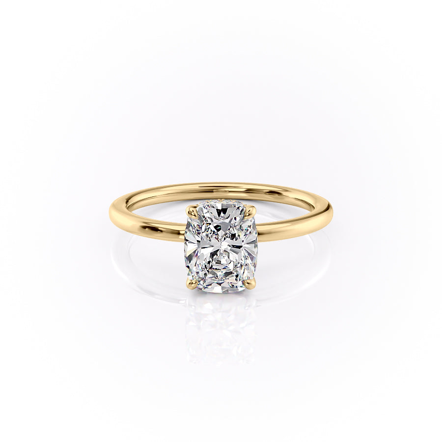 The Margot Set With A 2 Carat Elongated Cushion Lab Diamond