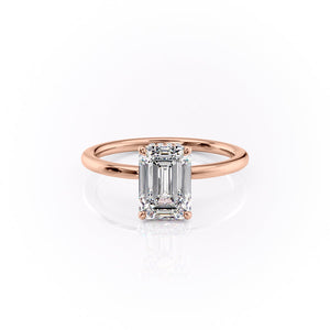 The Margot Set With A 5 Carat Emerald Moissanite