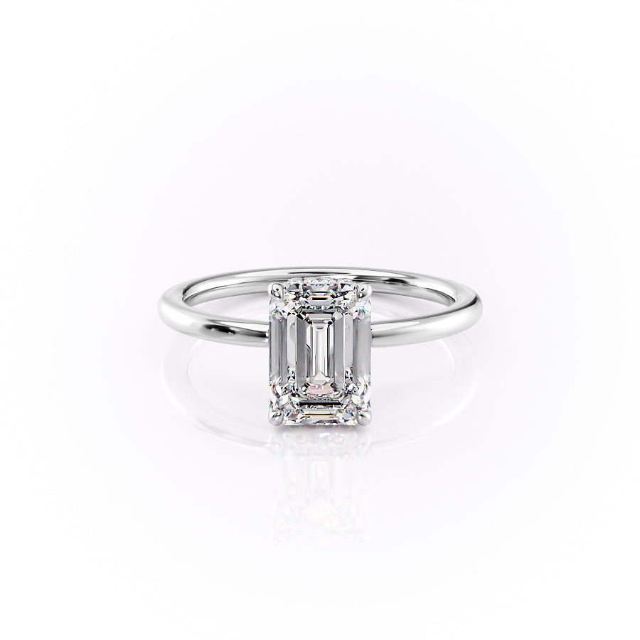 The Margot Set With A 5 Carat Emerald Moissanite