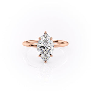 The Margot Set With A 3 Carat Marquise Moissanite