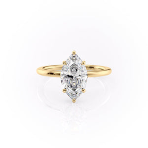 The Margot Set With A 5 Carat Marquise Moissanite