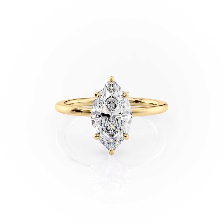 The Margot Set With A 1 Carat Marquise Lab Diamond