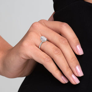 The Margot Set With A 1 Carat Oval Lab Diamond
