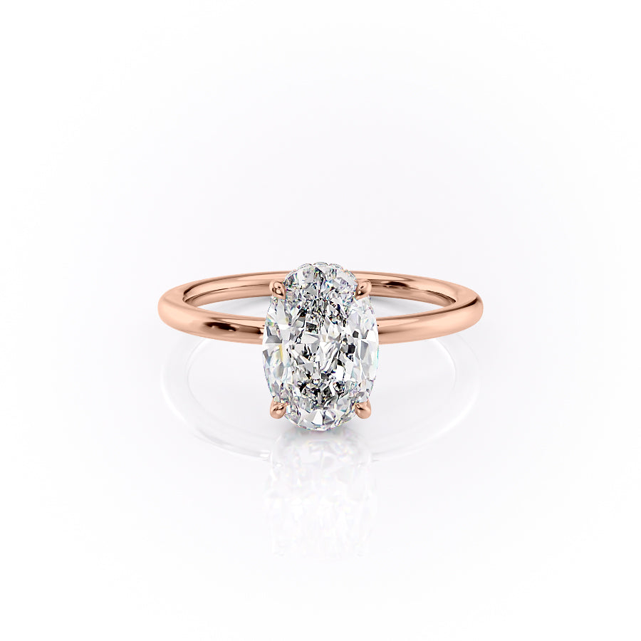 The Margot Set With A 3 Carat Oval Moissanite