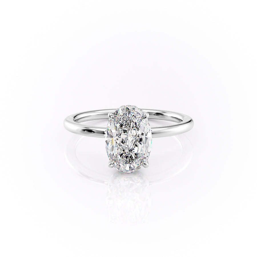 The Margot Set With A 2 Carat Oval Moissanite