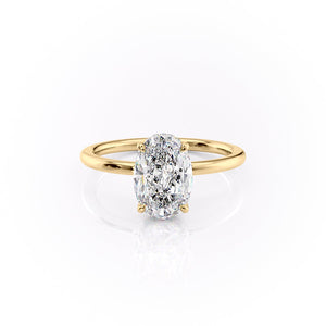 The Margot Set With A 3 Carat Oval Lab Diamond