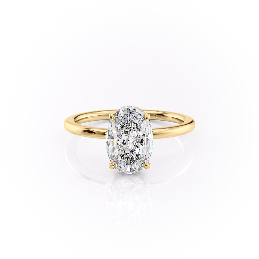 The Margot Set With A 4 Carat Oval Moissanite