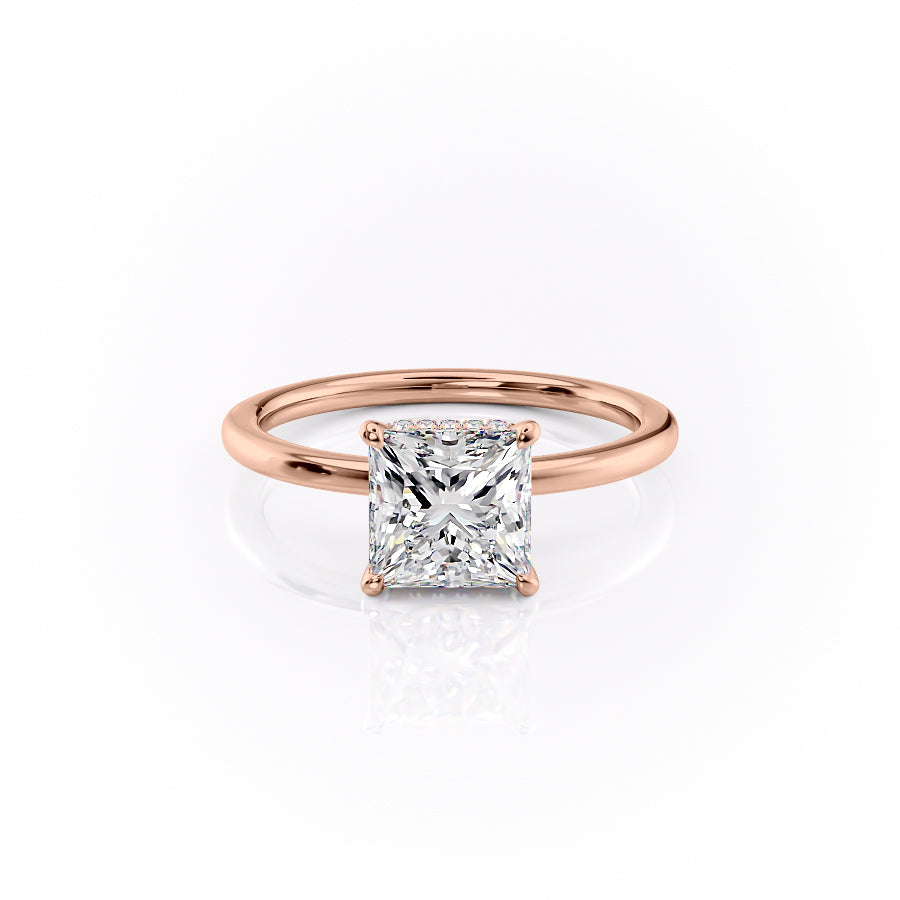 The Margot Set With A 1 Carat Princess Lab Diamond