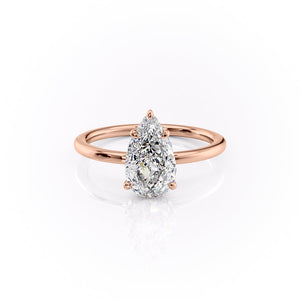 The Margot Set With A 1 Carat Pear Lab Diamond