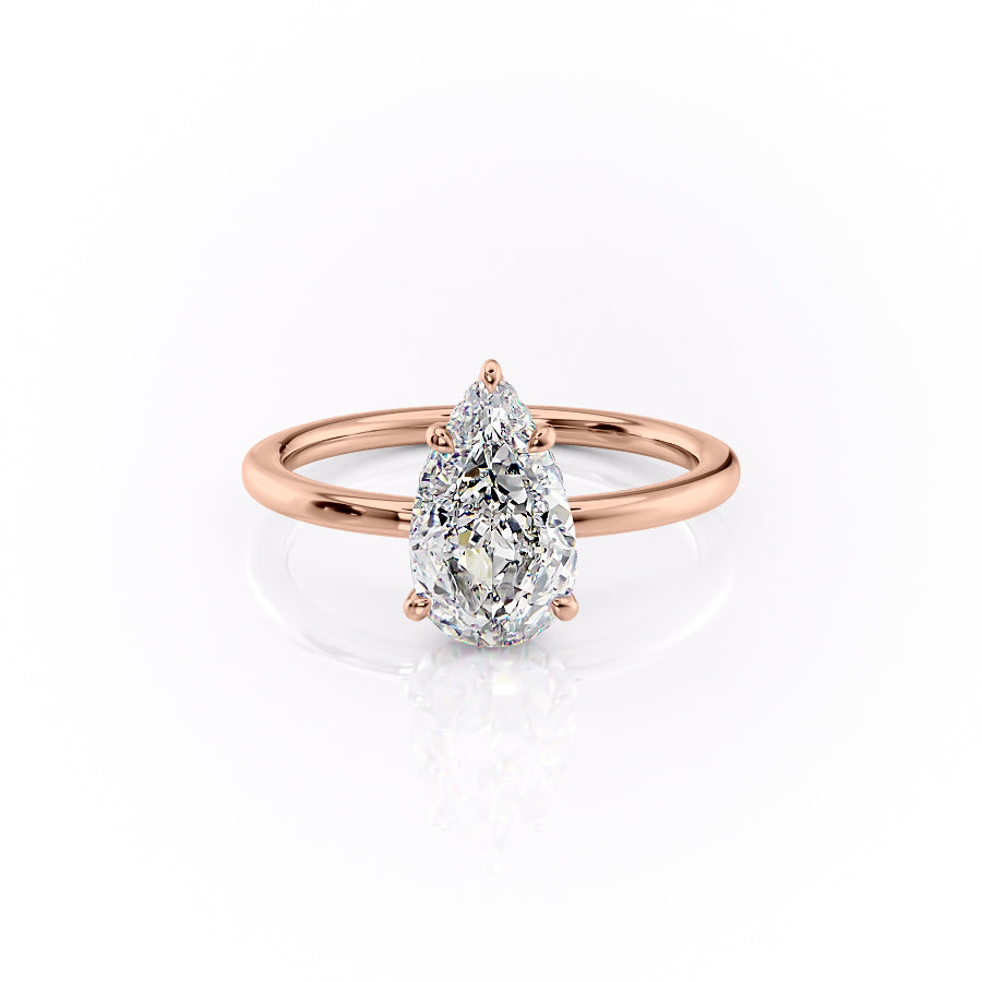 The Margot Set With A 3 Carat Pear Moissanite