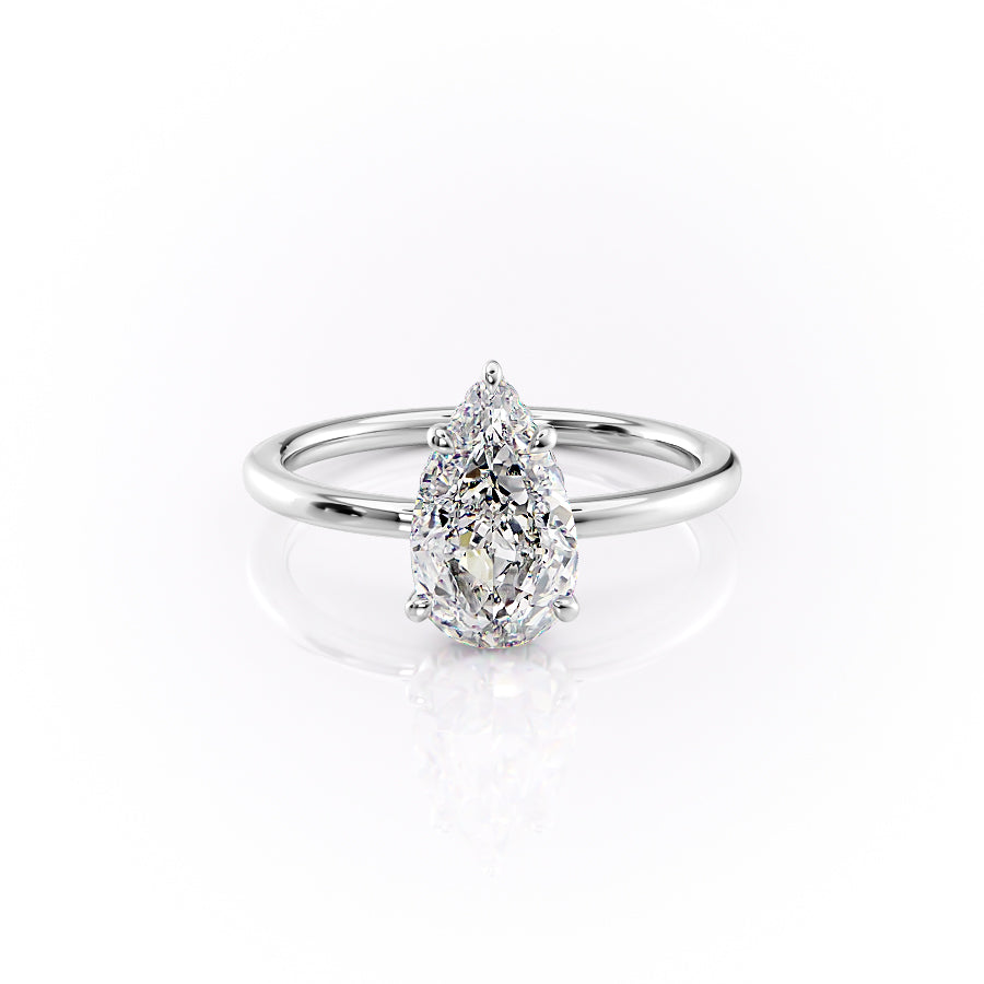 The Margot Set With A 1 Carat Pear Lab Diamond