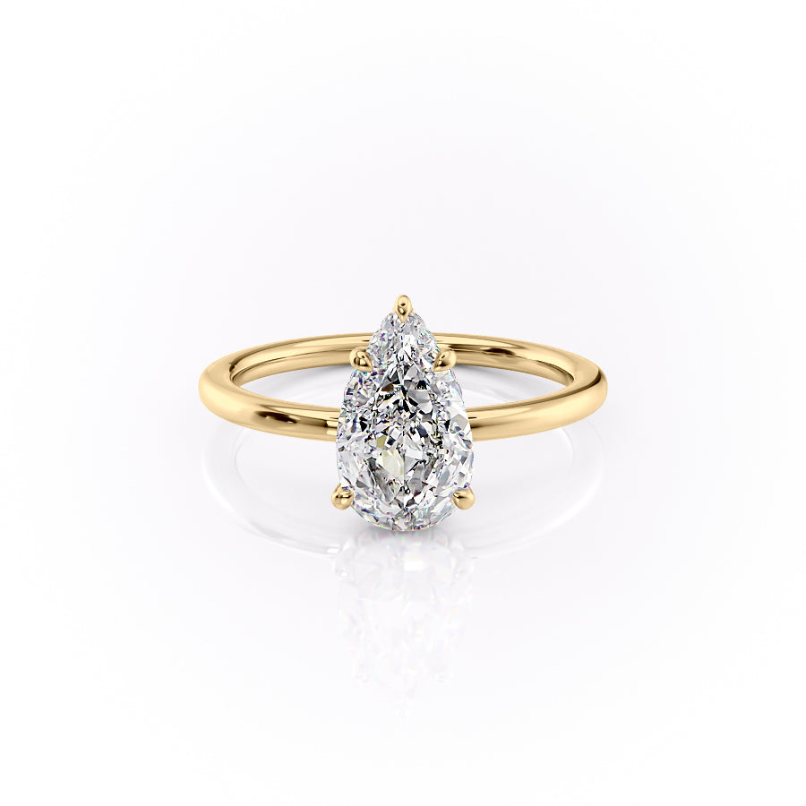 The Margot Set With A 1.5 Carat Pear Lab Diamond