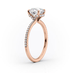 The Pave Margot Set With A 3 Carat Radiant Moissanite