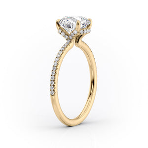 The Pave Margot Set With A 5 Carat Oval Moissanite