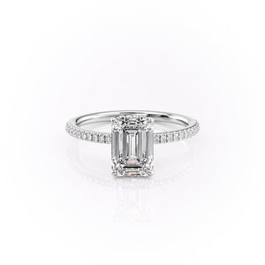 The Pave Margot Set With A 2 Carat Emerald Lab Diamond