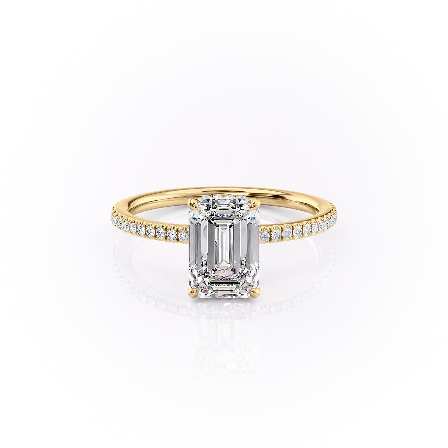 The Pave Margot Set With A 2 Carat Emerald Lab Diamond