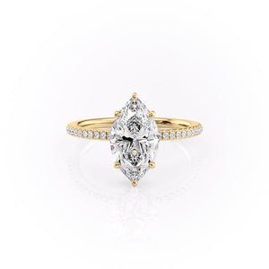 The Pave Margot Set With A 2 Carat Marquise Lab Diamond