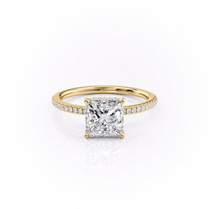 The Pave Margot Set With A 5 Carat Princess Moissanite
