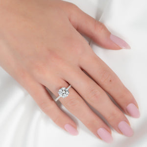 The Pave Margot Set With A 2 Carat Round Lab Diamond