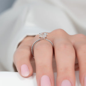 The Pave Margot Set With A Round Lab Diamond