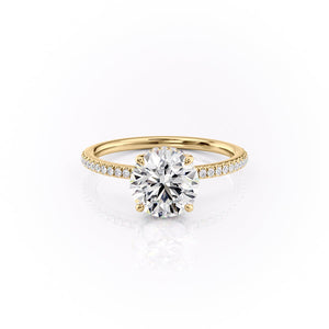 The Pave Margot Set With A 2 Carat Round Moissanite