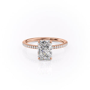 The Pave Margot Set With A 2 Carat Radiant Moissanite