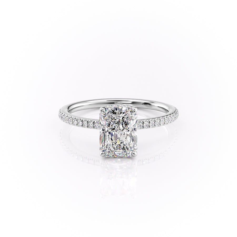 The Pave Margot Set With A 3 Carat Radiant Lab Diamond