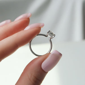 The Pave Margot Set With A Radiant Lab Diamond