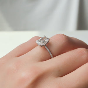 The Pave Margot Set With A Radiant Lab Diamond