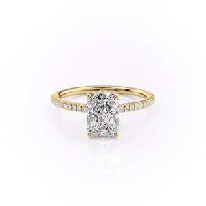 The Pave Margot Set With A 3 Carat Radiant Lab Diamond