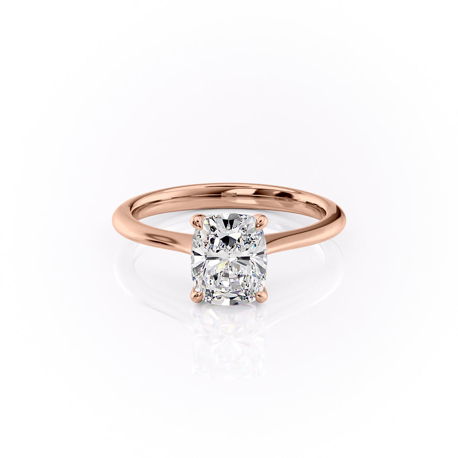 The Katelyn Set With A 2 Carat Elongated Cushion Moissanite