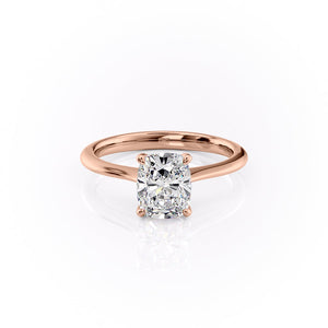 The Katelyn Set With A 5 Carat Elongated Cushion Moissanite