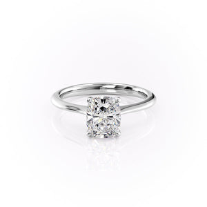 The Katelyn Set With A 2 Carat Elongated Cushion Lab Diamond