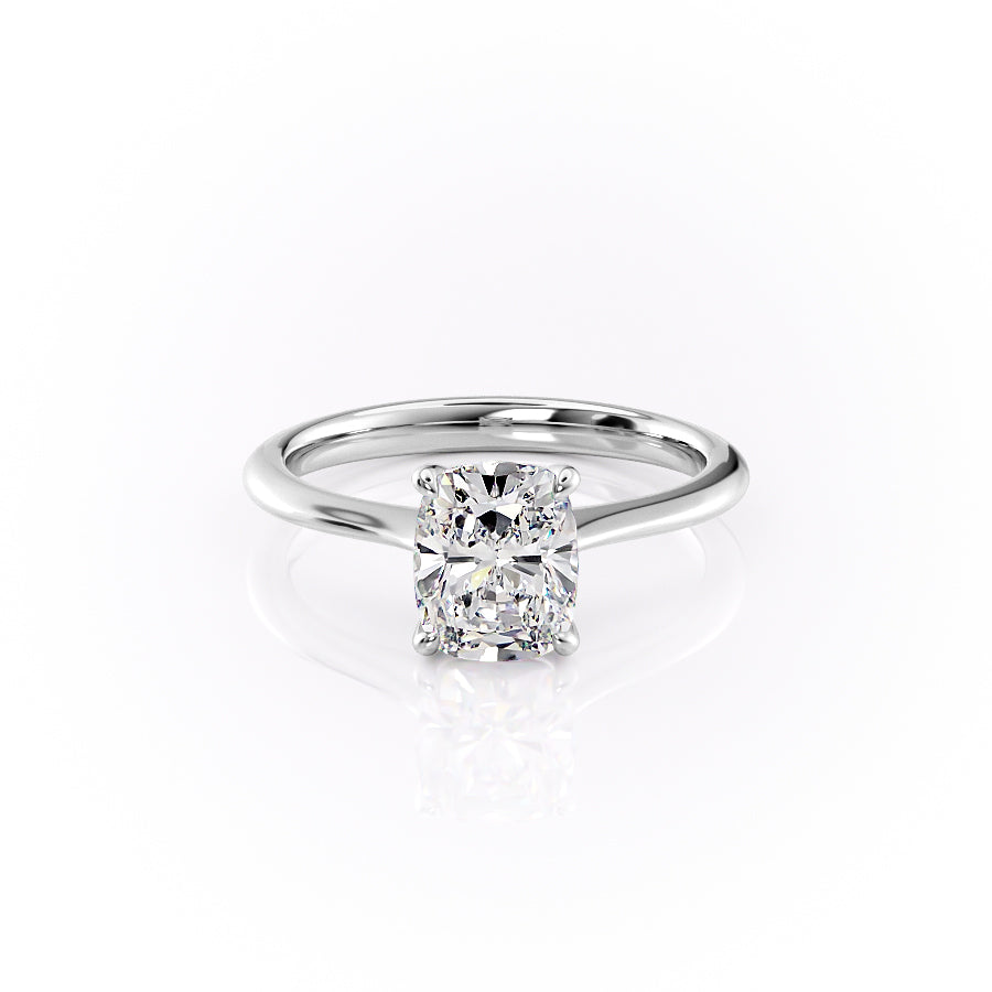 The Katelyn Set With A 3 Carat Elongated Cushion Moissanite