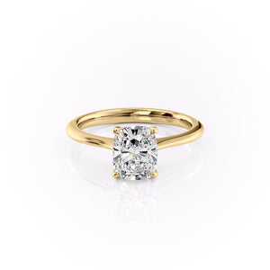 The Katelyn Set With A 1 Carat Elongated Cushion Lab Diamond
